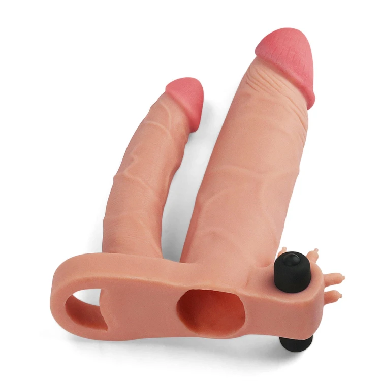 nakładka Add 1"" Pleasure X Tender Vibrating Double Penis Sleeve