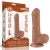 dildo 7'' Sliding Skin Dual Layer Dong Brown