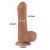 dildo 7'' Sliding Skin Dual Layer Dong Brown
