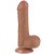 dildo 7'' Sliding Skin Dual Layer Dong Brown