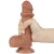 dildo 7'' Sliding Skin Dual Layer Dong Brown
