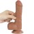 dildo 7'' Sliding Skin Dual Layer Dong Brown