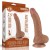 dildo 7.5'' Sliding Skin Dual Layer Dong Brown