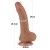 dildo 7.5'' Sliding Skin Dual Layer Dong Brown