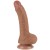 dildo 7.5'' Sliding Skin Dual Layer Dong Brown
