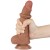 dildo 7.5'' Sliding Skin Dual Layer Dong Brown