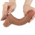 dildo 7.5'' Sliding Skin Dual Layer Dong Brown