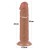 dildo 8'' Sliding Skin Dual Layer Dong Brown