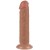 dildo 8'' Sliding Skin Dual Layer Dong Brown