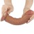 dildo 8'' Sliding Skin Dual Layer Dong Brown