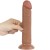 dildo 8'' Sliding Skin Dual Layer Dong Brown