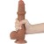 dildo 9'' Sliding Skin Dual Layer Dong Brown