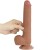 dildo 9'' Sliding Skin Dual Layer Dong Brown