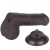 dildo 7'' Sliding Skin Dual Layer Dong Black