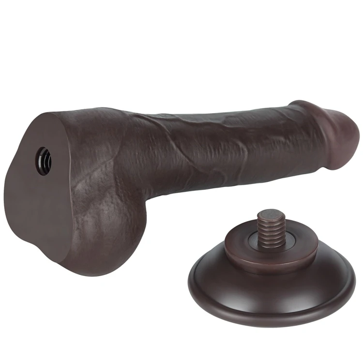 dildo 7.5'' Sliding Skin Dual Layer Dong Black