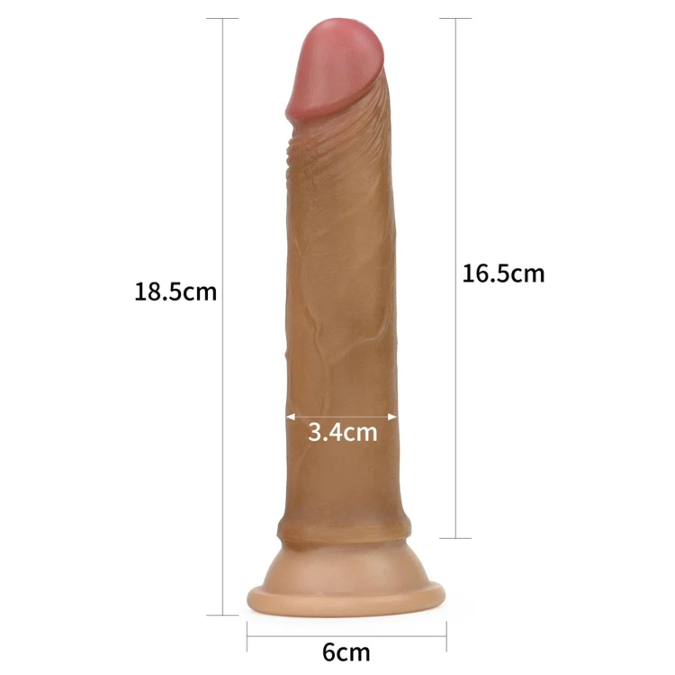 dildo 7'' Dual layered Platinum Silicone Cock