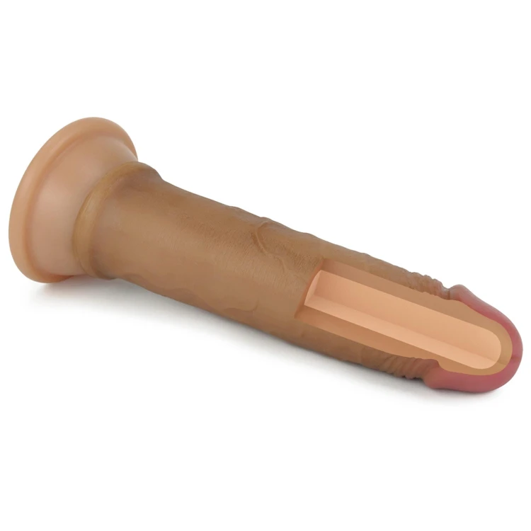 dildo 7'' Dual layered Platinum Silicone Cock