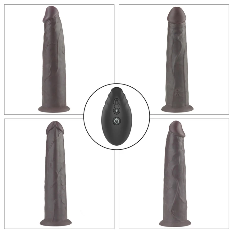 dildo 9.0'' Dual Layered Platinum Silicone Rotator