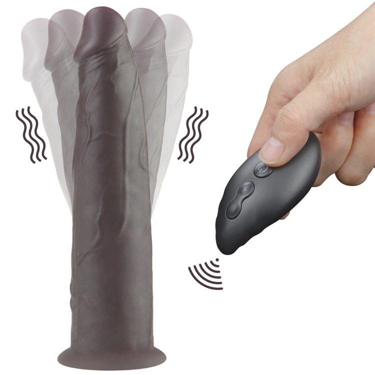 dildo 9.0'' Dual Layered Platinum Silicone Rotator