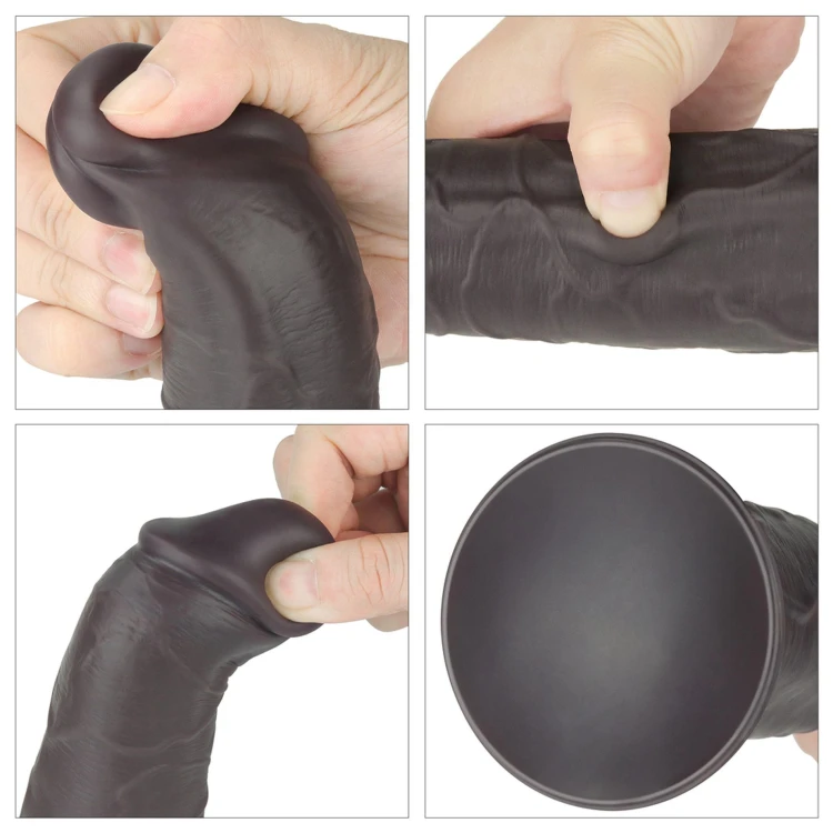 dildo 8.0'' Dual Layered Platinum Silicone Rotator