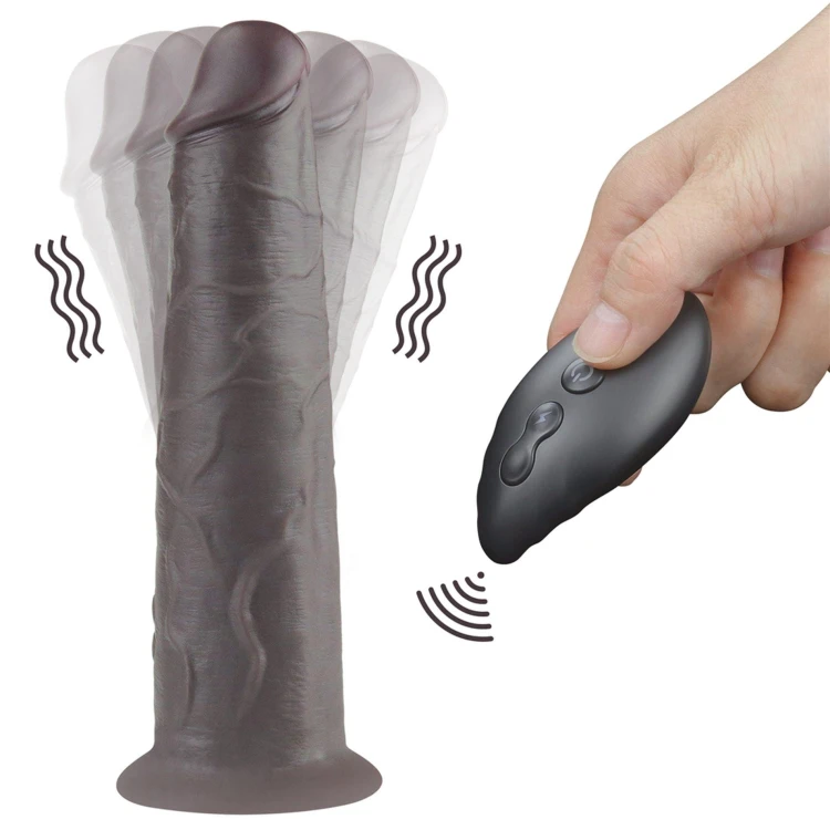 dildo 8.0'' Dual Layered Platinum Silicone Rotator