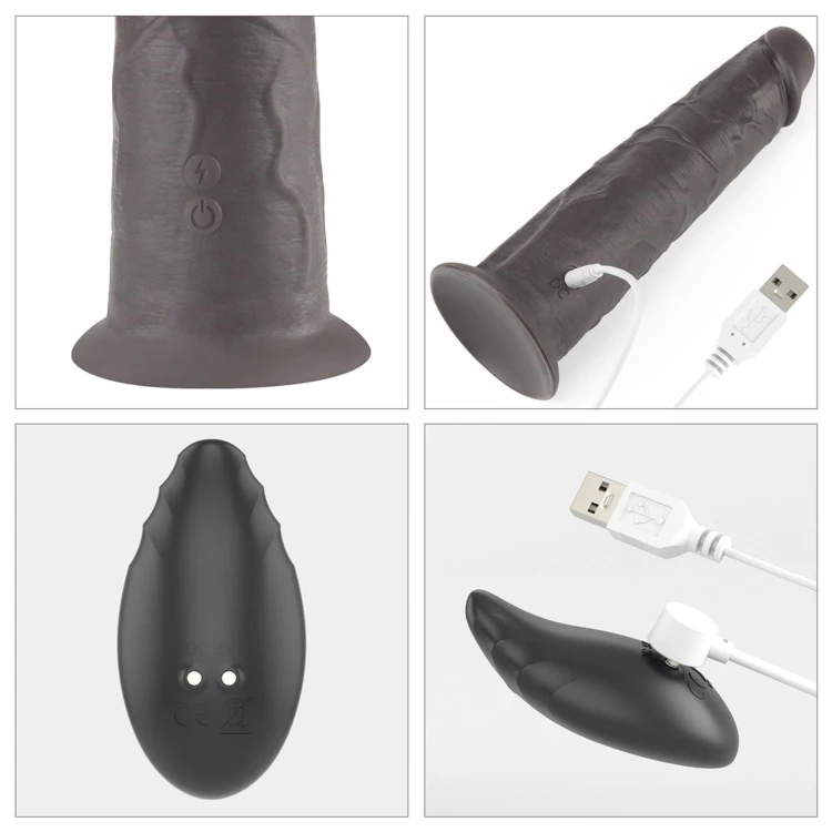 dildo 8.0'' Dual Layered Platinum Silicone Rotator