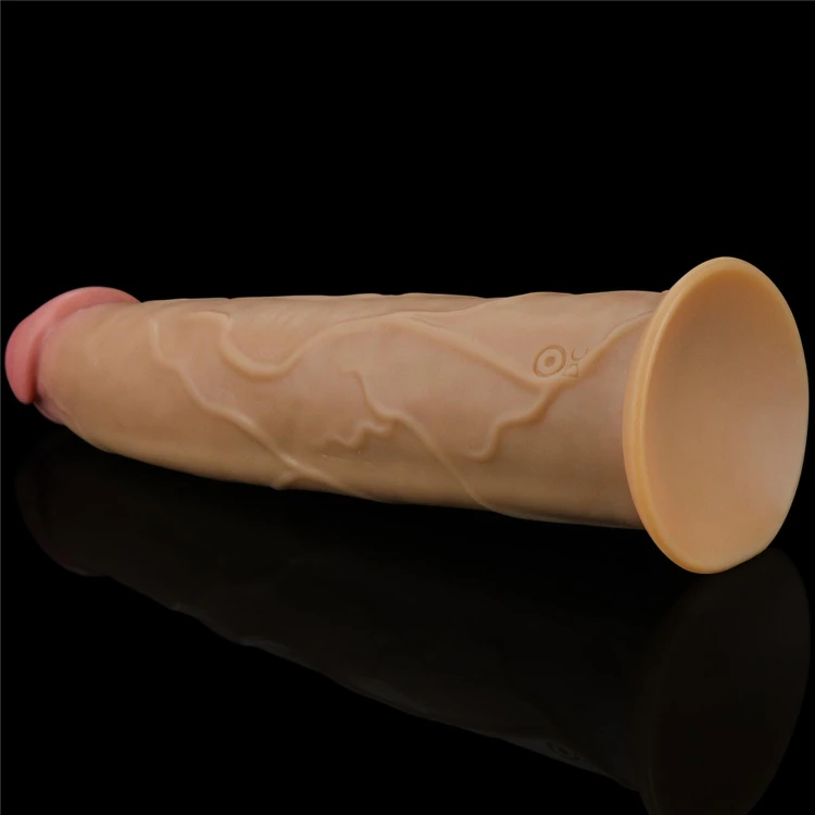 dildo 9.0'' Dual Layered Platinum Silicone Rotator