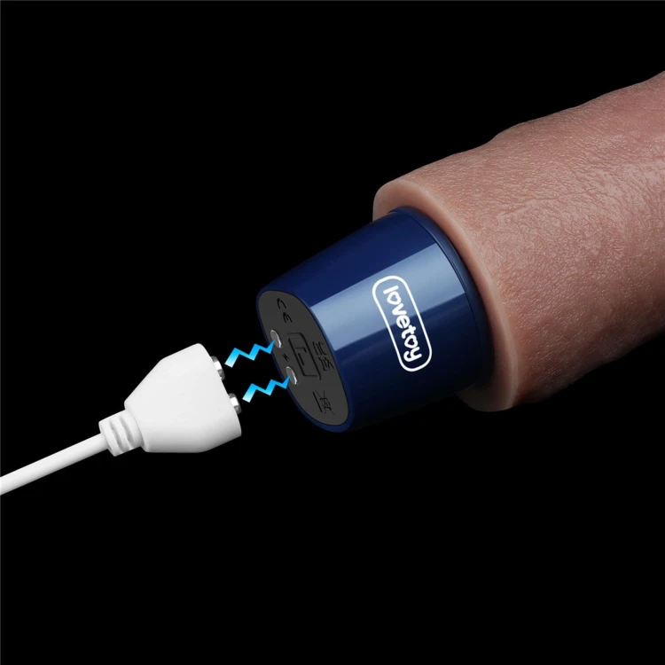 wibrator 9" REAL SOFTEE Rechargeable Silicone Vibrating Dildo