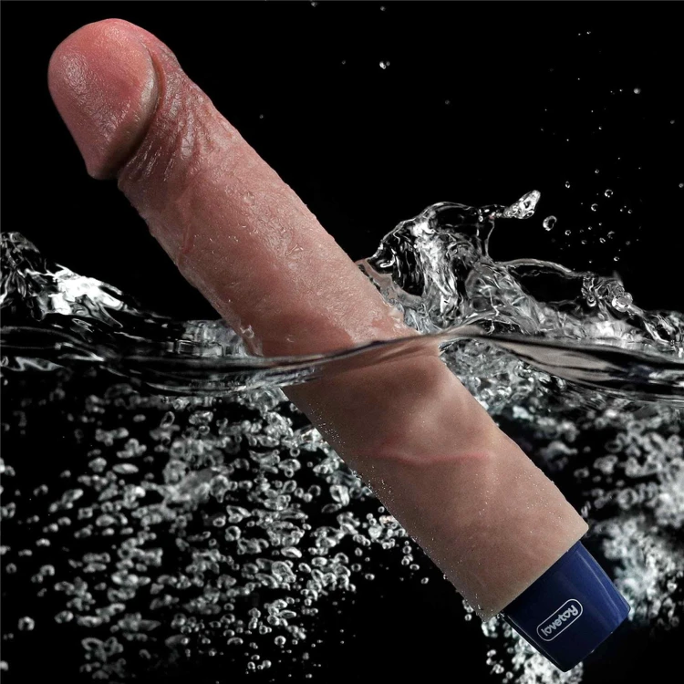 wibrator 9" REAL SOFTEE Rechargeable Silicone Vibrating Dildo
