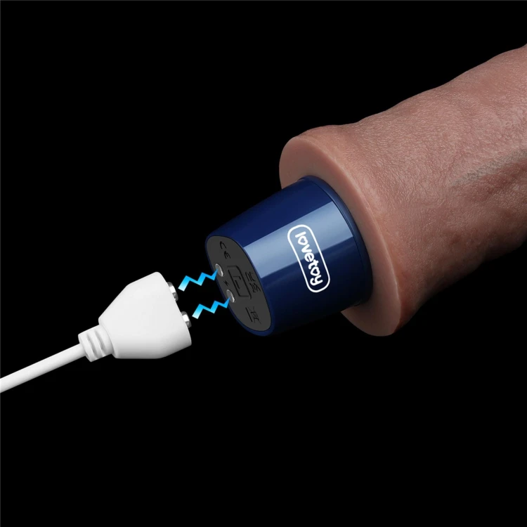 wibrator 9.5" REAL SOFTEE Rechargeable Silicone Vibrating Dildo