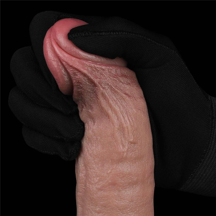 wibrator 9.5" REAL SOFTEE Rechargeable Silicone Vibrating Dildo