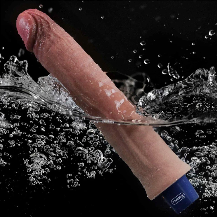 wibrator 9.5" REAL SOFTEE Rechargeable Silicone Vibrating Dildo