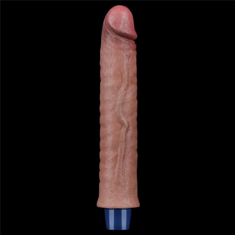 wibrator 9.5" REAL SOFTEE Rechargeable Silicone Vibrating Dildo