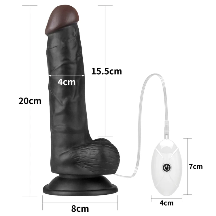 dildo Vibrating Easy Strapon Set 7.5'' Black