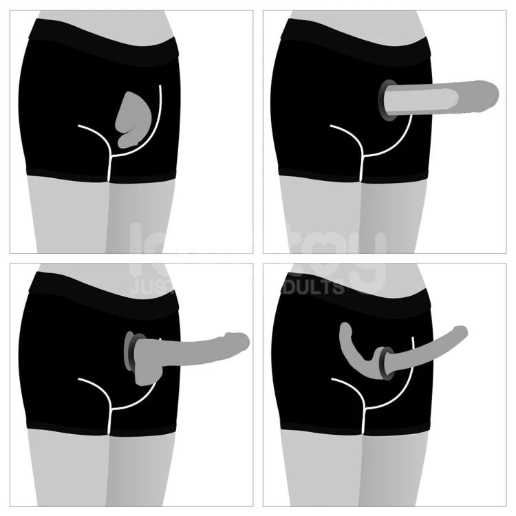 szorty strap-on Chic shorts Black -  81 cm - 89 cm