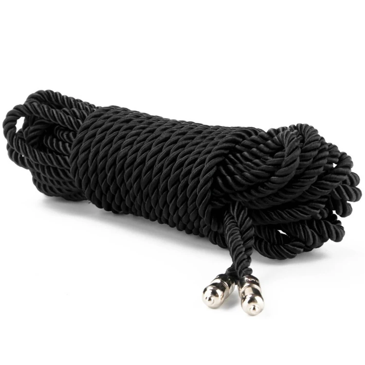 lina do krępowania Rebellion Reign Ebony Silky Bondage Rope 10 m