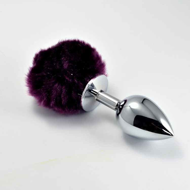 korek analny Pompon Metal Plug Small Purple