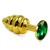 korek analny Gold Spiral Plug Green