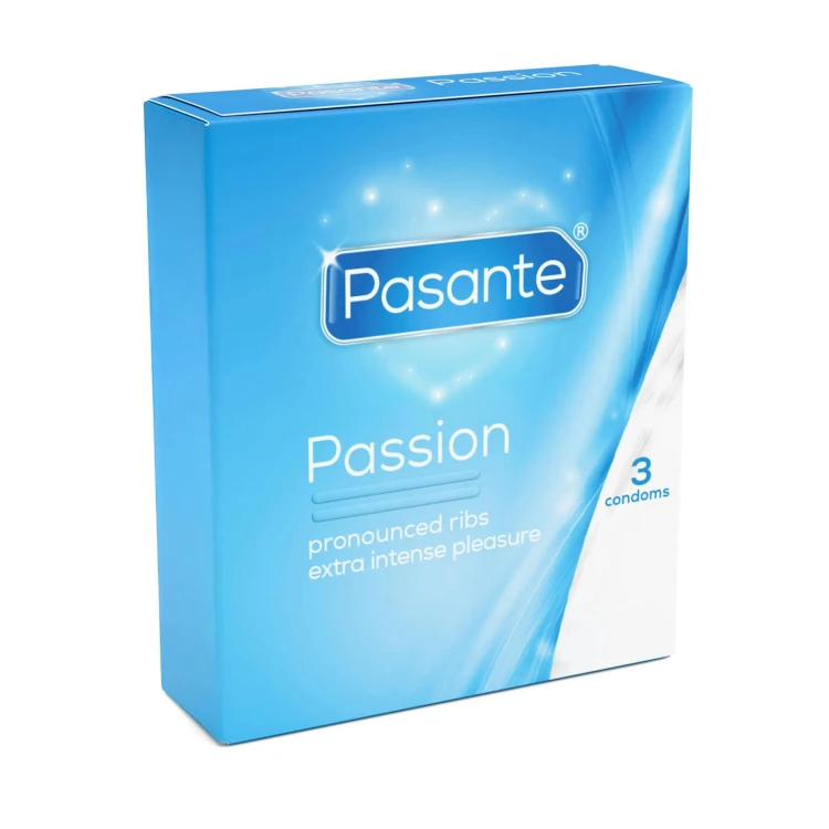prezerwatywy Pasante Ribbed/Passion Condoms 3 pcs