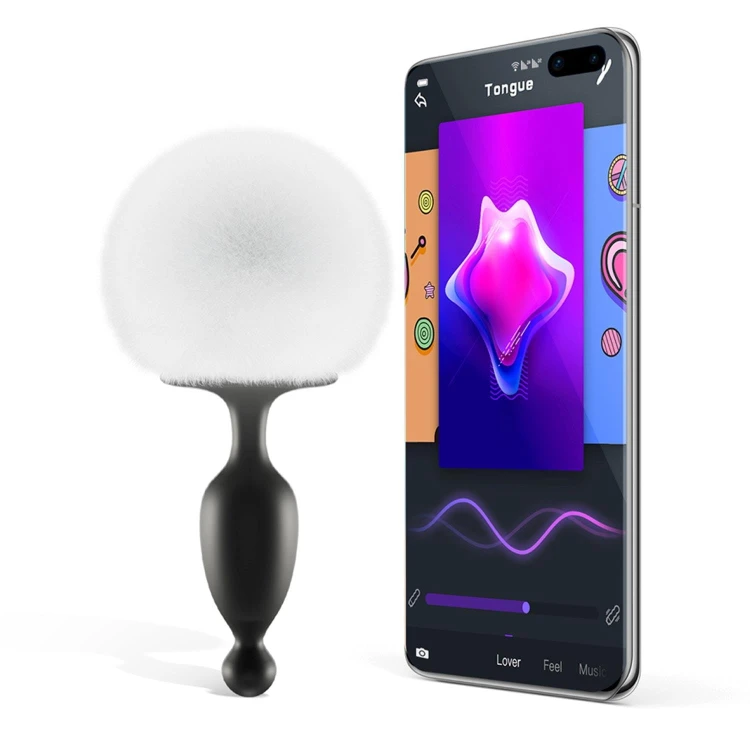 korek analny Magic Motion - Bunny App Controlled Vibrating Bunny Tail Anal Plug