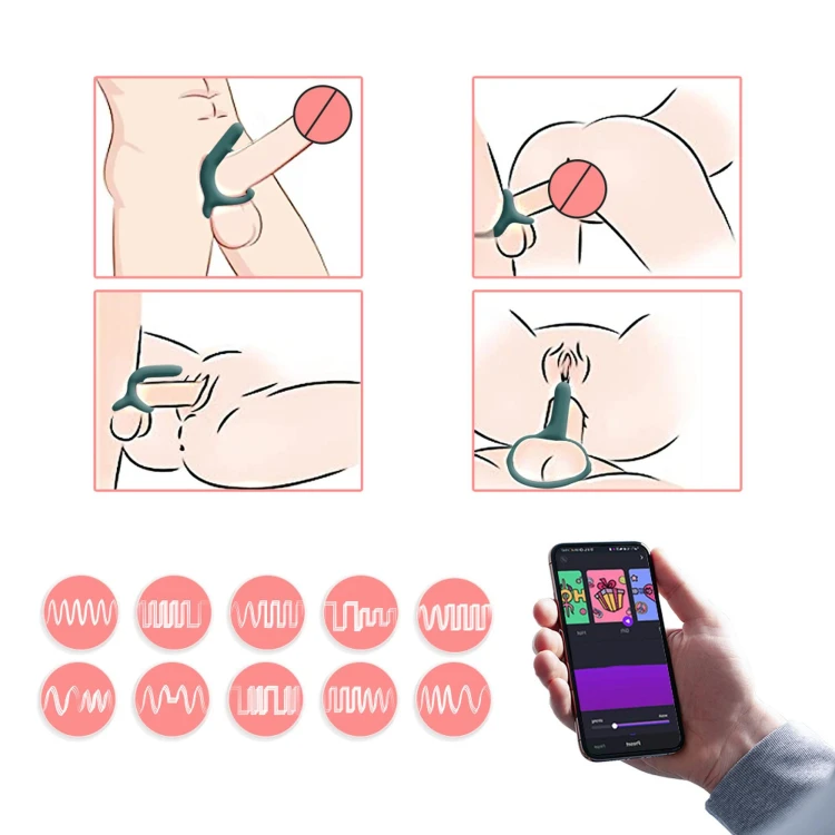 pierścień erekcyjny Magic Motion - Rise Smart Wearable Cockring Green