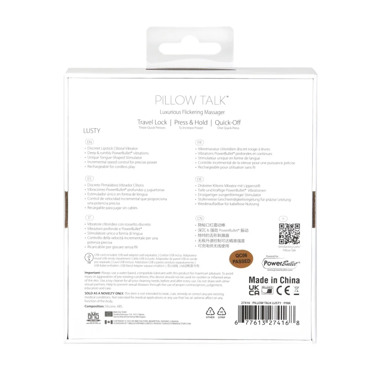 masażer Pillow Talk - Lusty Luxurious Flickering Massager Pink