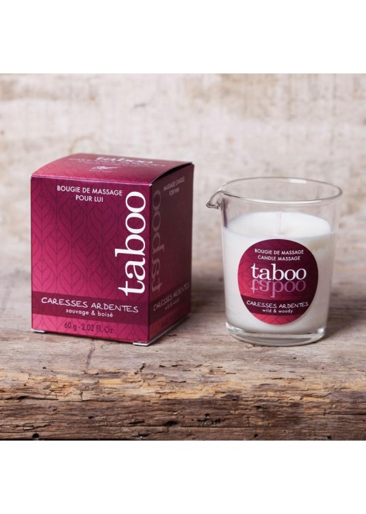 świeca paproć i dzewa do masażu Caresses Ardentes Bougie Massage 60 gr