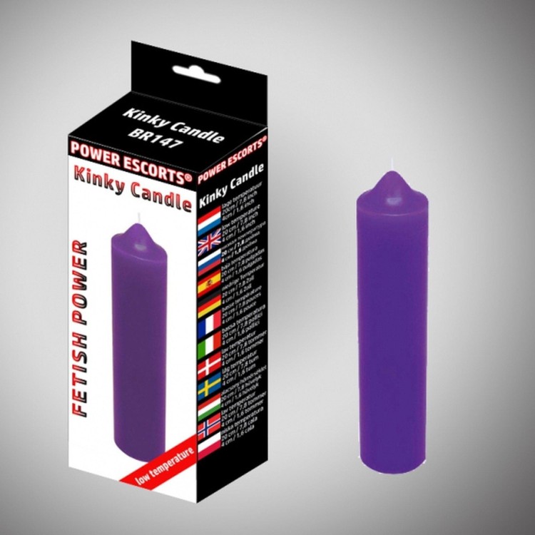 świeca do masażu Kinky candle purple low temperature candle 20 cm