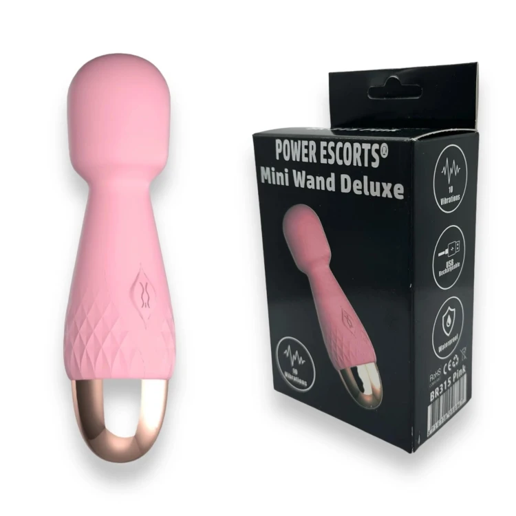 wibrator wand Mini Wand De Luxe Pink - 11,6 Cm / 4.5 Inch Silicone Wand Massager