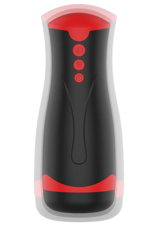 masturbator Vibrating&Squeeze Black