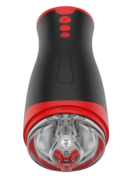 masturbator Vibrating&Squeeze Black