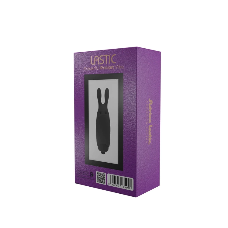 wibrator Lastic pocket vibe Rabbit Black