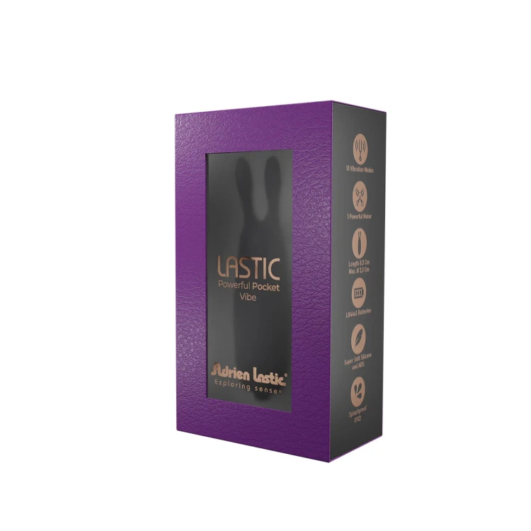 wibrator Lastic pocket vibe Rabbit Black