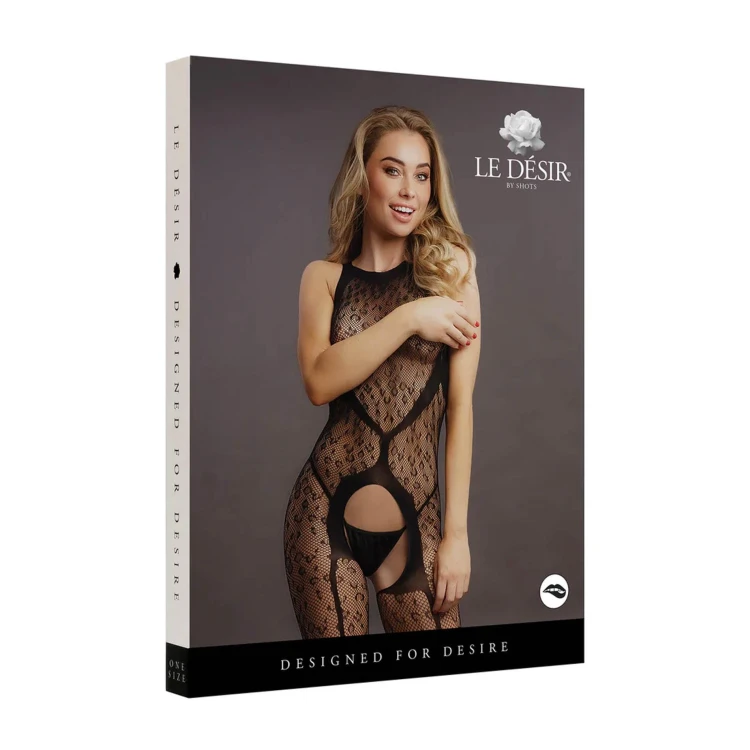 body stocking Crotchless Leopard One Size